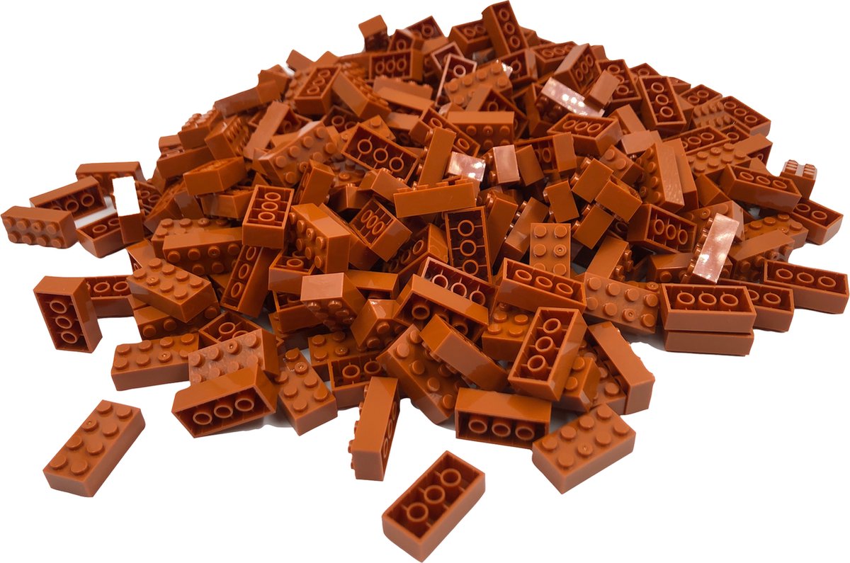 100 Bouwstenen 2x4 | Koffie | Compatibel met Lego Classic | Keuze uit vele kleuren | SmallBricks